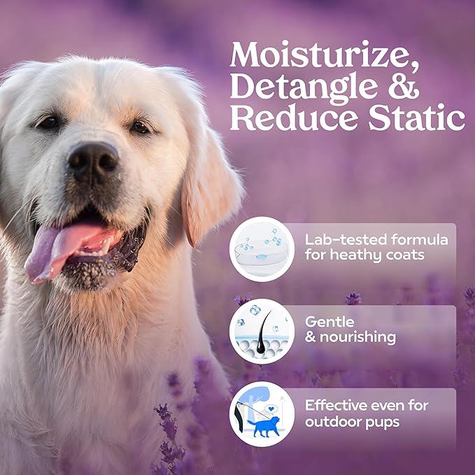 Paw Fume Dog Cologne Spray Grooming & Finishing, Royal Lavender, 4-Pack | Hypoallergenic alcohol-free spray conditions, freshens and detangles coats between baths, with Dog Necessities for fur care