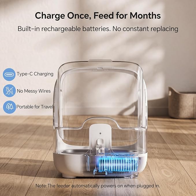 Automatic Microchip Cat Feeder for Multi-Pets Home Meal Stress-Free | RFID Pet Feeder Stops Food Stealing, Rechargeable, Stainless Steel Cat Bowls & Dog Bowls for Wet & Dry Food with RFID Tag