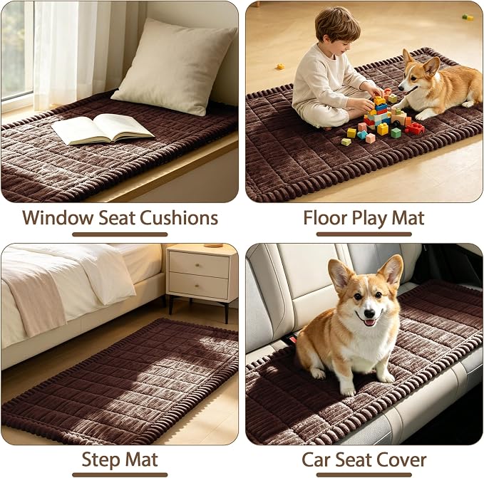 FUANGUI Waterproof Couch Cover Sofa Cover for Dogs and Pets Sofa Protector | Non-Slip Washable Fuzzy Soft Cat Bed Sofa Slipcover for 2-3 Cushion Couch Sofa Pet Friendly, Camel, 27.6" x 59.1", 1 pcs