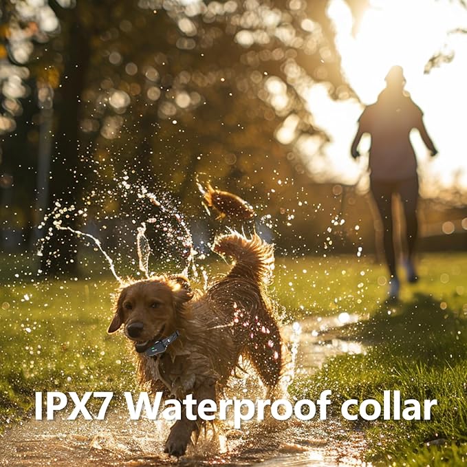 Htcuto Wireless Dog Fence 3500FT Electric Fence and 6100FT Remote Training Collar, 185 Days Rechargeable Battery - IPX7 Waterproof Collar, Vibrate/Beep/Shock Modes for All Dogs.…