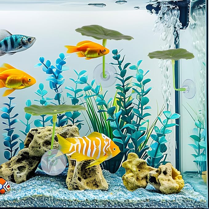 3 Pcs Betta Fish Leaf Hammock Soft Aquarium Decor Plastic Plants Practical Resting Spot Betta Fish Tank Decoration for Sleeping Resting Hiding Playing