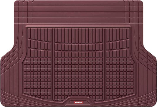 Motor Trend FlexTough Rear Cargo Mat – Heavy-Duty Trimmable Car Trunk Mat for Back of SUV, Universal Rear Cargo Liner for SUV, Flexible Trunk Liner, Automotive Floor Mats & Cargo Liners (Burgundy)