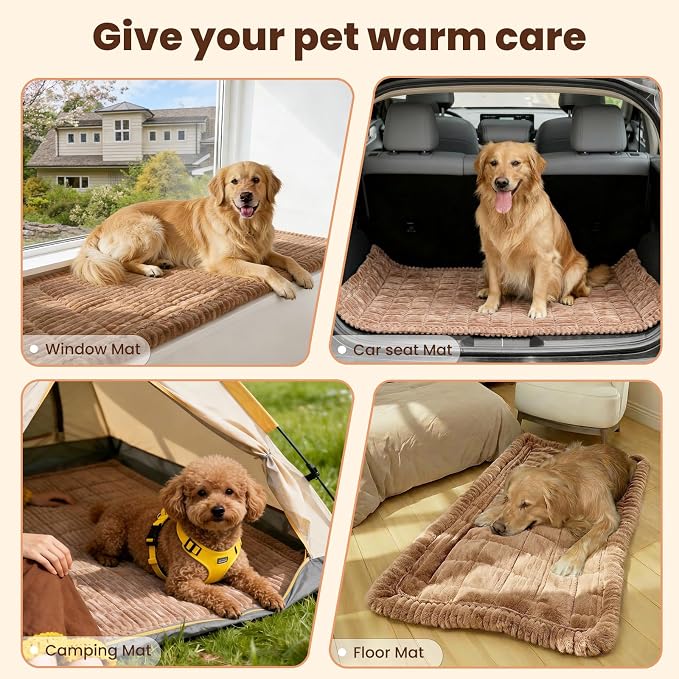 Couch Cover for Dogs Washable, Non-Slip Pet Couch Covers for Sofa, Fuzzy Dog Couch Cover Blanket Thick, Soft, Plush for Furniture Protector (Coffee, 27.6" x 47.2"/70 x 120cm)