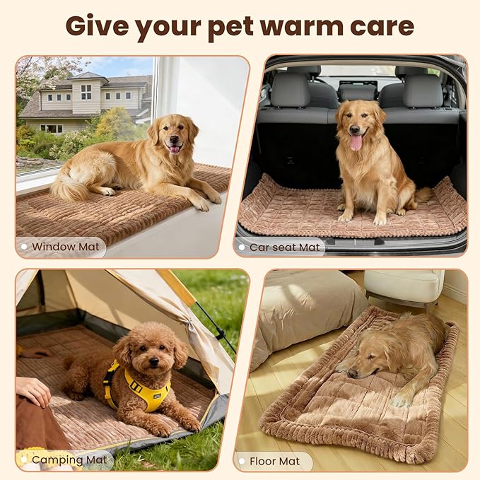 Couch Cover for Dogs Washable, Non Slip Couch Covers for 3 Cushion Sofa Pet Friendly, Fuzzy Pet Couch Cushion Covers for Dog,Thick,Soft for Sofa Protector (Coffee, 27.6" x 82.7"/70 x 210cm)