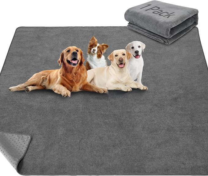 LOOBANI Washable Pee Pads for Dogs, 1 Pack Non-Slip and Leak-Proof,52"x82" | Super Absorbent Reusable Puppy Pads, Machine Washable, Extra Large Whelping Pads for Crate, Playpen, Floor, Housebreaking