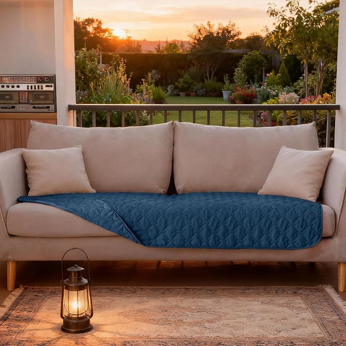 gogobunny Waterproof Blanket, Couch Covers for Dogs, Reversible Protector | 3X Stronger Leakproof, Scratch Proof Durable Furniture Protection, Stain Resistant, Washable, 30x70 Inch Dark Blue
