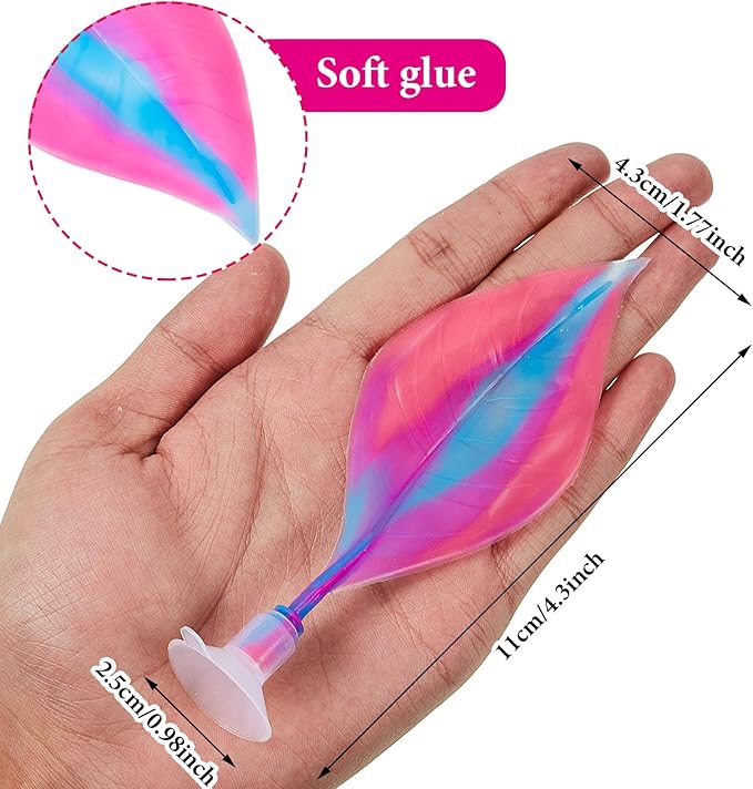 WILLBOND 2 Pcs Blue Pink Silicone Betta Fish Bed Leaf Hammock Betta Fish Tank Accessories Decorations for Aquarium Ornaments, Practical Resting Spot, Comfortable and Safe