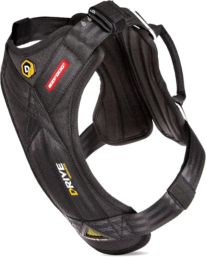 EzyDog Drive Dog Car Harness, Crash Tested and Certified - Medium | US-FMVSS 213 Certified Dog Seat Belt Harness, Adjustable, Padded Comfort Chest Plate, Dual Metal SR Buckles