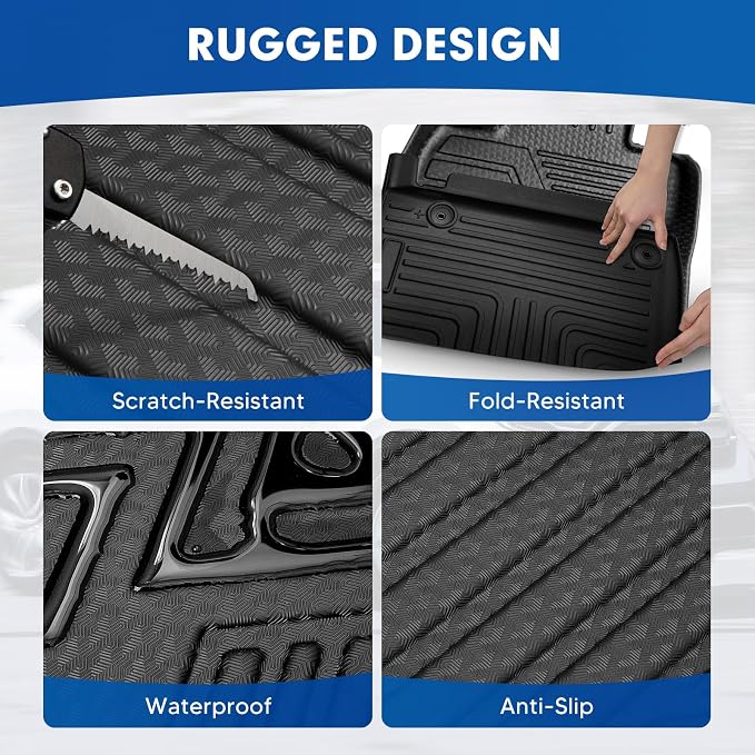 Mixsuper Cargo Liner for 2026 Kia Sportage Hybrid Only, 5-Seat All Weather Cargo Mat with Backrest Mats TPE Back Seat Cover Protector