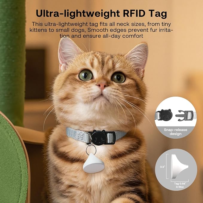 Automatic Cat Feeder with RFID Collar Sensor for Multi-Pet Households, Anti-Stealing Food Dispenser with Sealed Lid for Wet Dry Food & Prescription Diet for Cats and Small Dogs, Black