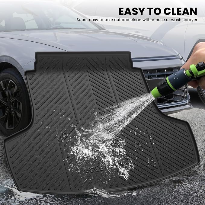 LASFIT Cargo Mat for Hyundai Sonata 2026 2025 2024 2023 2022 2021 2020 / Kia K5 2021-2026, All Weather TPE Custom Fit Car Trunk Mats Cargo Liners Accessories, Black