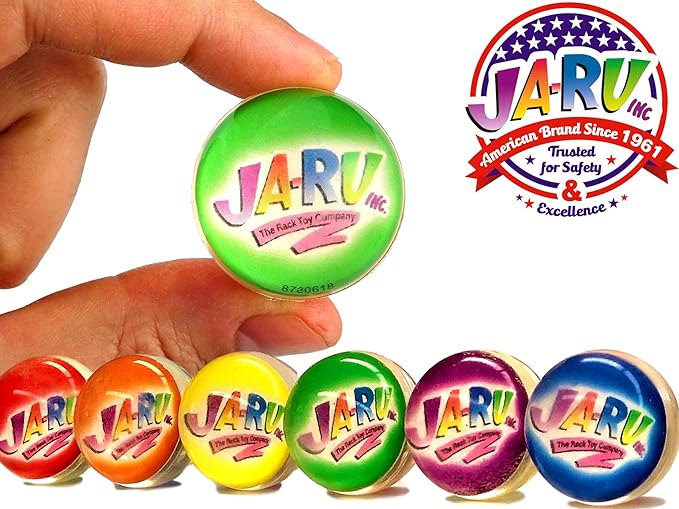 JA-RU Hi Bounce Pinky Ball (24 Balls) – Solid Pink Rubber Bouncy Balls for Kids, Outdoor Playground Toys, Stress Relief Toy & Massage Balls, Bulk Party Favors & Classroom Prizes. 976-24p
