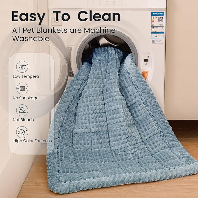 Couch Cover for Dogs Washable, Non-Slip Pet Couch Covers for Sofa, Fuzzy Dog Couch Cover Blanket, Thick, Soft, Plush Couch Cushion Covers for Sofa Protector(Blue Gray, 23.6" x 47.2"/60 x 120cm)