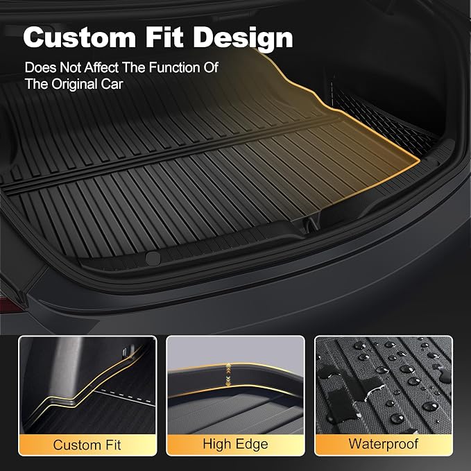 AOMSAZTO Cargo Mat for Mercedes-Benz C Class/C 300 4MATIC Sedan 2015-2021 | All Weather TPE Protection Car Cargo Liner Trunk Liner for Mercedes Benz AMG C 63 C300
