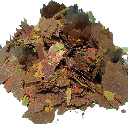 Aquatic Foods Inc. Flakes - 45% California Blackworm & Tropical Flake Mix for Discus, Cichlids, Tetras, Guppies, Live Bearers, Pond Fish, All Community Tropical Fish Premium AF Flakes - 2-lbs