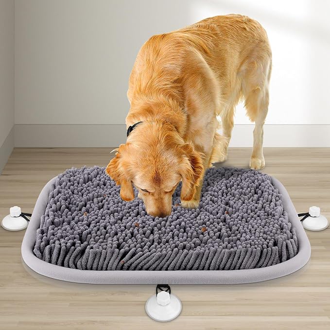 Rundik Snuffle Mat for Dogs, Interactive Puzzle Toys Feeding Games for Pets | 20'' x 28'' Sniff Mat for Boredom Helps Slow Eating and Keep Busy Encourages Natural Foraging Skills Stress Relief