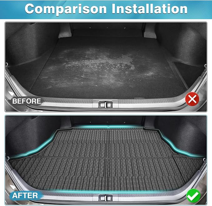 Mixsuper Cargo Liner for Toyota Camry 2018-2025 (All Models Including Hybrid), Trunk Mat for Toyota Camry Accessories Cargo Mat Rear Trunk Liner Black