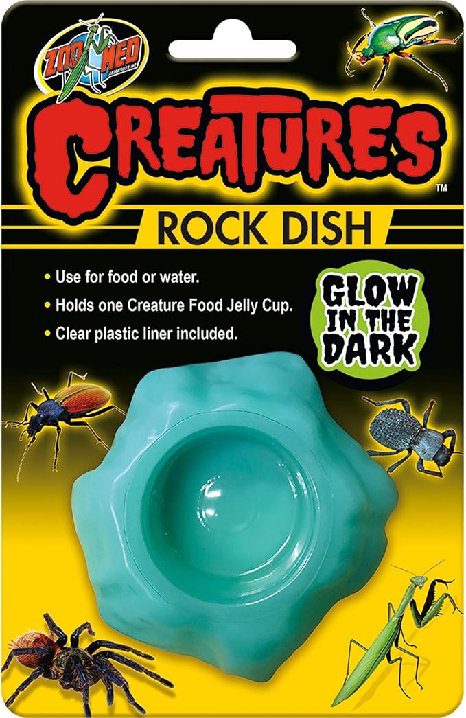 Zoo Med Creatures Rock Dish 1 Pack - (3" L x 3" W x 0.75" H) - Pack of 6