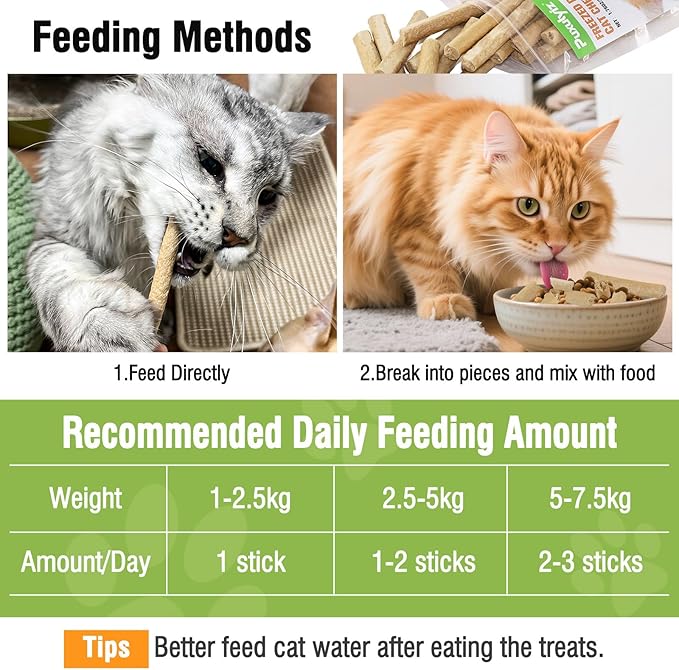 Freezed Drying 50g Cat Chew Sticks Quail Flavor, Cat Teething Sticks for Teeth Cleaning Dental Care, Cats Chew Toys for Fresh Breath