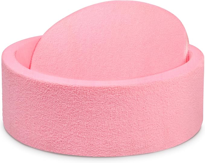 Imitation Teddy Foam Ball Pits 35.4"x 11.8" Soft Round Playpen for Toddlers and Pets with Soft Memory Sponge for Babies Indoor and Outdoor Game Pink (Balls not Included)
