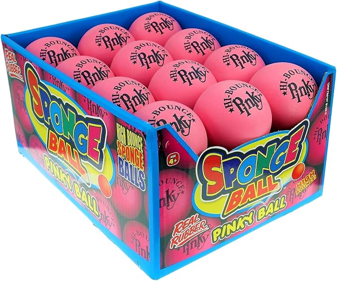 JA-RU Hi Bounce Pinky Ball (2 Balls) Rubber Bouncy Balls for Kids 976-2p | Solid Pink Massage Balls, Outdoor Playground Toys, Stress Relief Toy, Bulk Party Favors & Classroom Prizes