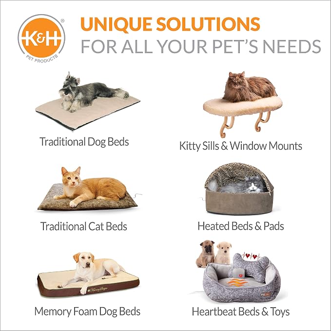 K&H Pet Products Thermal-Bowl Heated Water Bowl for Cats & Dogs Outside, Safety Listed Outdoor Heated Dog Dish for Pets, Automatic No Freeze, Anti Chew Cord - 1.5 Gallons Granite 25W | Outdoor Water Stays Unfrozen In Winter. Outdoor Heated Dog Dish for...
