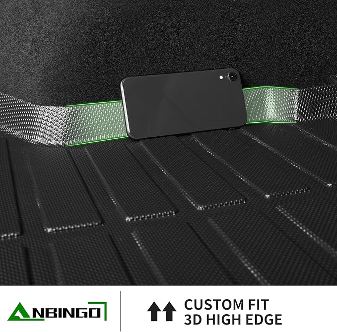 ANBINGO® Cargo Liner for for Genesis GV70 2026 2025 2024 2023 2022 (Not Fit Electrified GV70), GV70 All Weather Cargo Mats Protection TPE Waterproof Non-Slip GV70 Trunk Mats Accessories -Black