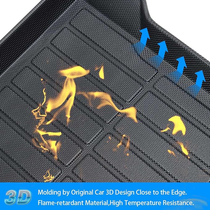 Powerty Cargo Trunk Liner for 2019-2024 2025 Toyota RAV4 Accessories, All Weather Heavy-Duty TPE Car Rear Truck Mat Cargo Protector