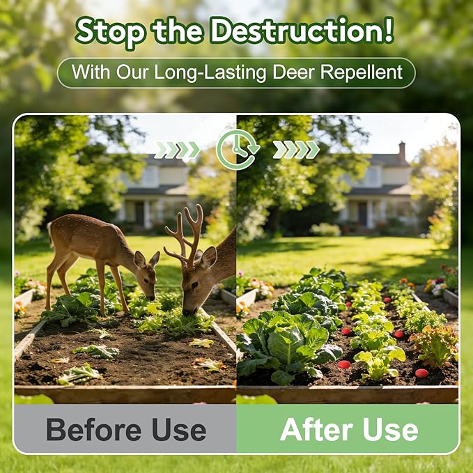 Powerful Deer Repellent Balls, Pest Repellent 24-Pack Deer Repellent for Garden & Outdoor Use, Natural Peppermint Oil Deer Deterrent to Keep Deer Away from Garden, Yard