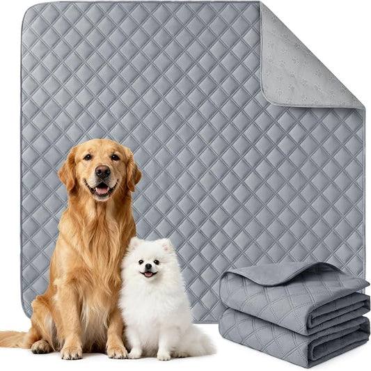 Eterish Reusable Washable Pee Pads for Dogs Extra Large 54'' x 54'' 2 Pack, Absorbent Pet Puppy Dog Training Pads Non-Slip, Waterproof Whelping Potty Pads for Dogs Leak-Proof