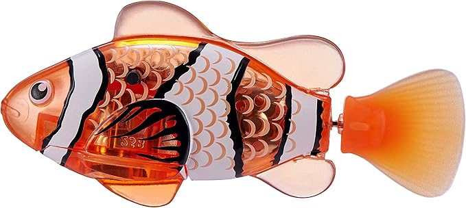 Robo Alive Robo Fish Robotic Swimming Fish (Blue + Red 2 Pack) by ZURU Water Activated, Changes Color, Comes with Batteries, Amazon Exclusive - Blue + Red (2 Pack)