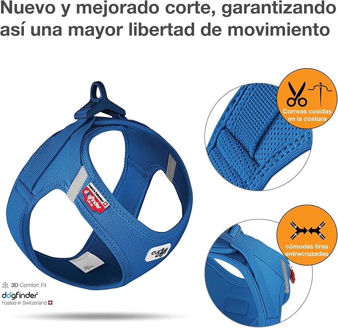 Vest Harness curli Clasp Air-Mesh Blue L
