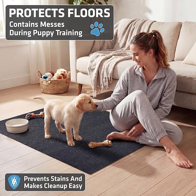 Drymate 2-Pack Washable Pee Pads for Dogs (29x36), Waterproof, Absorbent, Slip-Resistant, Reusable Pet Training Potty Puppy Mats, Housebreaking, Incontinence Bed Pads, Crate, Kennel (USA Made)