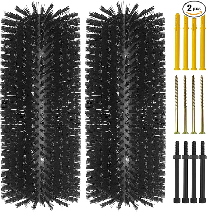 Livestock Scratching Brush Goat Scratcher Brush Full Massage Grooming Tool with 8 Screws for Cow,Cattle,Cow,Sheep, Horses,Pigs