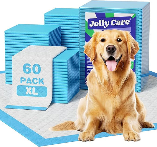 Extra Large Puppy Dog Pee Pads 28" x 34"-60 Count, Super Absorbent Disposable Dog Training Pads, Quick Drying, Leak-Proof, Ultra Thick Potty Pads for Dogs, Puppies, Doggie, Cats, Rabbits