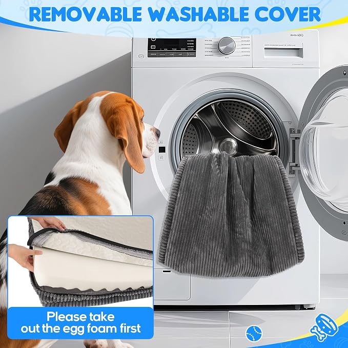 Loiion Dog Car Bed, Non-Slip Backseat Extender Pet Mat 50"x24.6"x2" | Removable, Washable Dog Bed With Waterproof Liner Protects Car Seats, Anti-Slip Travel Bed For Dogs