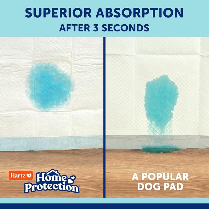 Hartz Home Protection Super Absorbent Odor Eliminating Mountain Fresh Scented No Leaks Dog Pads, XL 60 Count