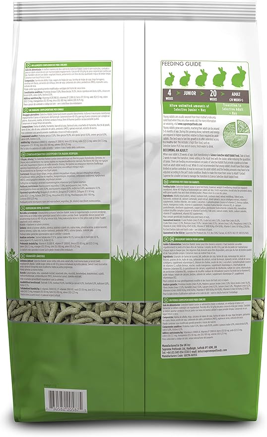 SCIENCE Selective Supreme Junior Rabbit Food 4lb 6 ounce (pack of 1)