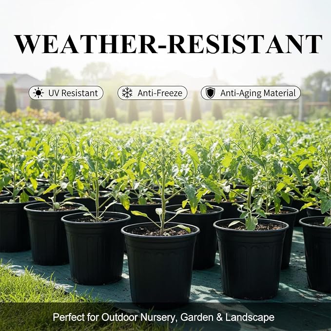 25 Pack 5 Gallon Flexible Plant Nursery Pots Plastic Seedling Starting Pots with Drainage Holes Soft Flower Pots Plant Container with Plant Labels, Black