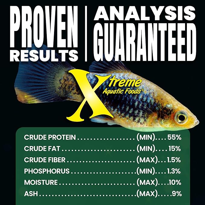 Xtreme Nice Crumbles - Color Enhancer for Small to Medium Fish - Max Protein Formula, Resealable Pouch, Ideal Supplementary Fish Food - USA Farm Grown (5oz)