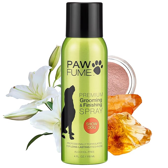 Paw Fume Dog Perfume Spray Long Lasting, Show Dog, 1-Pack | Hypoallergenic, alcohol-free detangling formula keeps pups fresh all day, moisturizing Pet Cologne Spray for Dogs