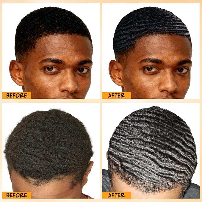 360 Wave Kit for Men Grooming Kit for 360 Waves - 3 Wave Brushes, Soft, Medium & Hard - Satin Durag, Hand Mirror, Hair Comb, Hair Brush Cleaner, Wave Pomade & Shampoo & Rosemary Oil - Best Gift Set