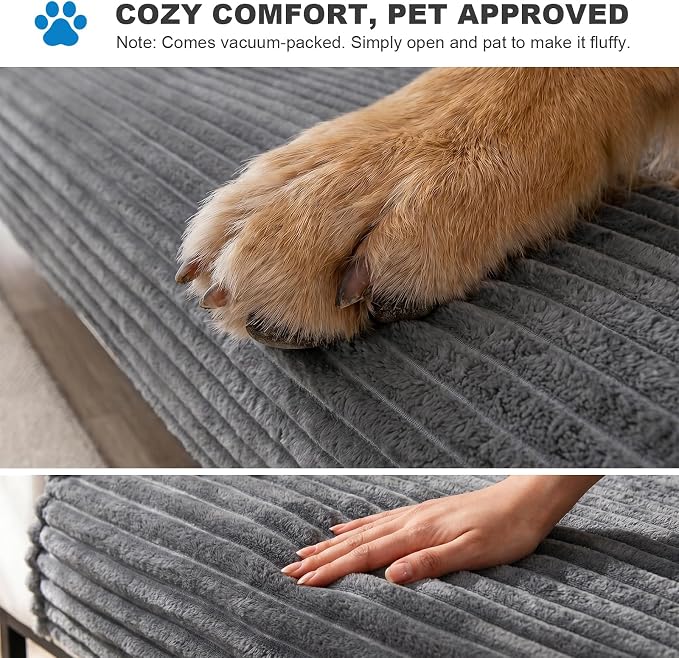 FUANGUI Waterproof Couch Cover for Dogs, Washable Pet Couch Covers for Sofa | Soft Cat Dog Bed Cover Non-Slip Couch Covers for 3 Cushion Couch Sofa Pet Friendly