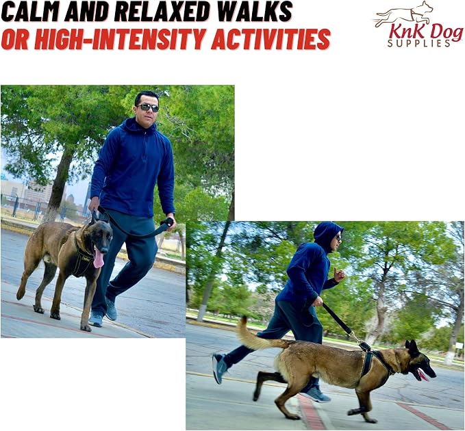 KNK Heavy Duty Tactical Dog Harness for Pitbull, Large & XL Breeds | Adjustable Padded Dog Harness for Large Dogs and Bullies with Reinforced Chest Support for Training, Walking, Strong Pullers