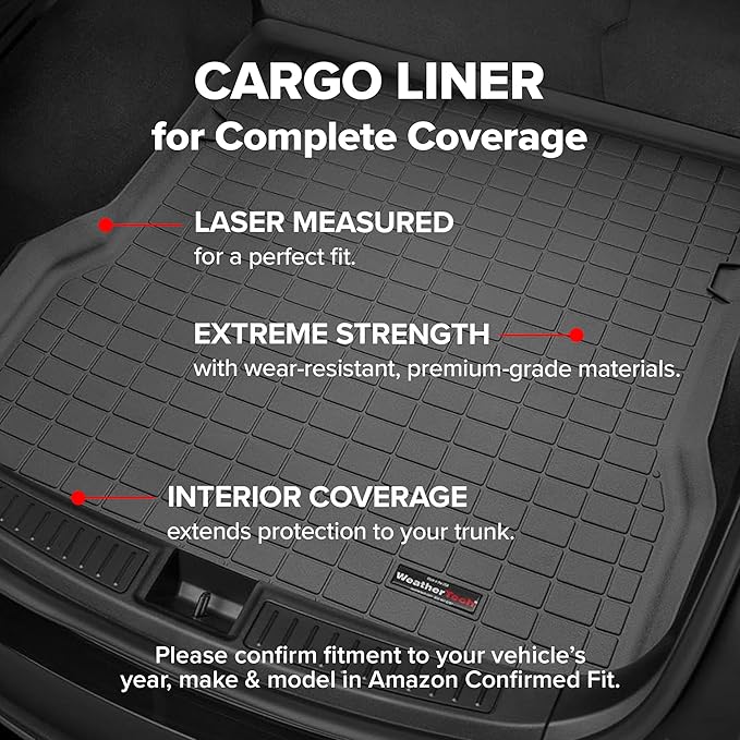 WeatherTech Cargo Trunk Liner for Toyota 4Runner Hybrid, Behind 2nd Row (421831), Grey