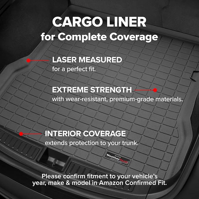 WeatherTech Cargo Trunk Liner for Kia Sportage Hybrid, Sportage Plug-in Hybrid Behind 2nd Row (401694), Black