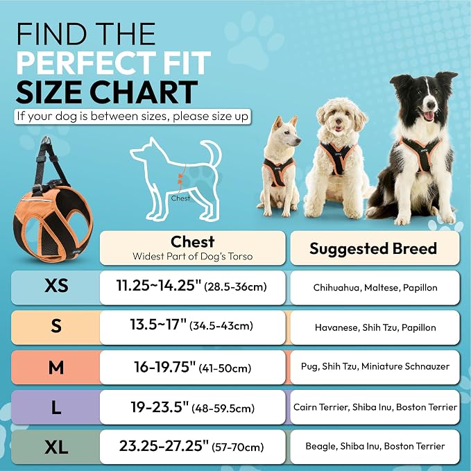 Gooby Escape Free Easy Fit X Step-in Dog Harness, Atlanta Peach, X-Large | Patented escape-free, tightens on back-out; Choke-free X-frame + V-neck; Quick-release buckle; Reflective trim