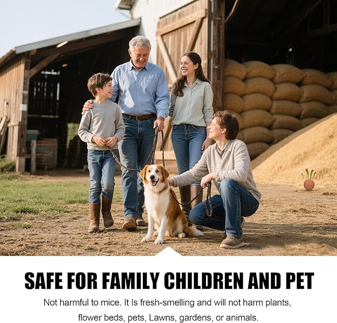 Rodent and Insect Repellent Ball. Suitable for use in Homes, Gardens, and Warehouses. Uses Natural Ingredients to Safely and Effectively Repel mice & Squirrels. Safe for Families and Pets 24 Pack