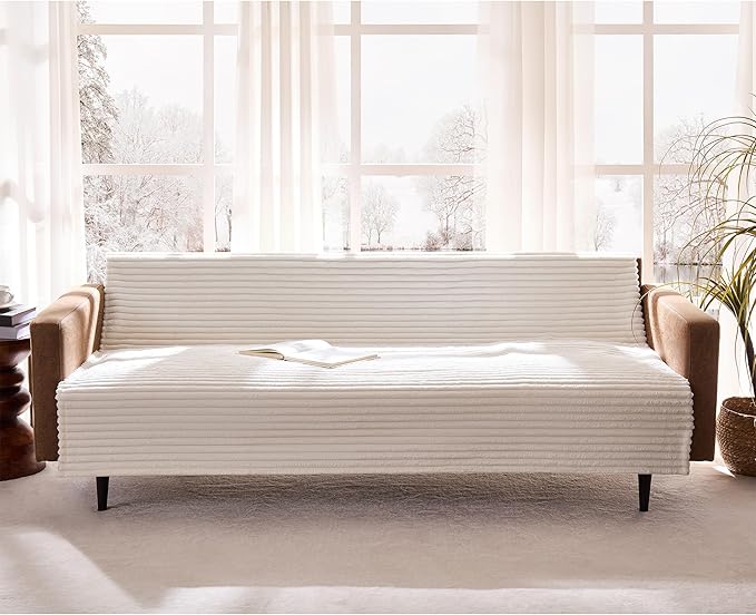 Waterproof Couch Cover for Dogs Non-Slip, Fuzzy Soft Pet Couch Covers for Sofa, Pet Friendly Area Rug Dog Bed Covers Washable Sofa Cover Mat (White, 58" x 82" 1 Pack)
