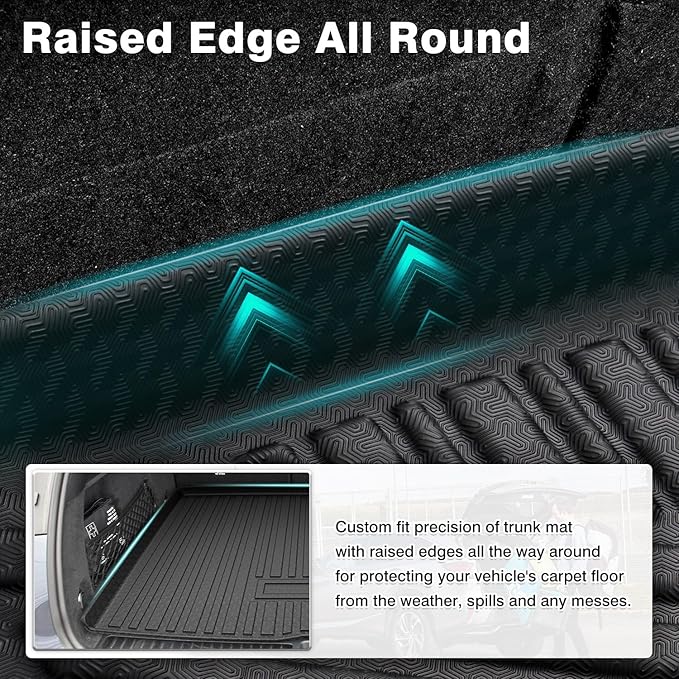 Mixsuper Custom Fit Cargo Liner for Mercedes-Benz GLE Class 2020-2026, All Weather Cargo Mat for Mercedes Benz GLE SUV 5 Passenger, Trunk Mat Anti-Slip Rear Trunk Liner Black